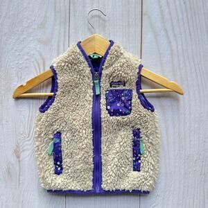 Patagonia Baby 12-18M Sherpa Deep Pile Retro X Fleece Vest Jacket Outdoors